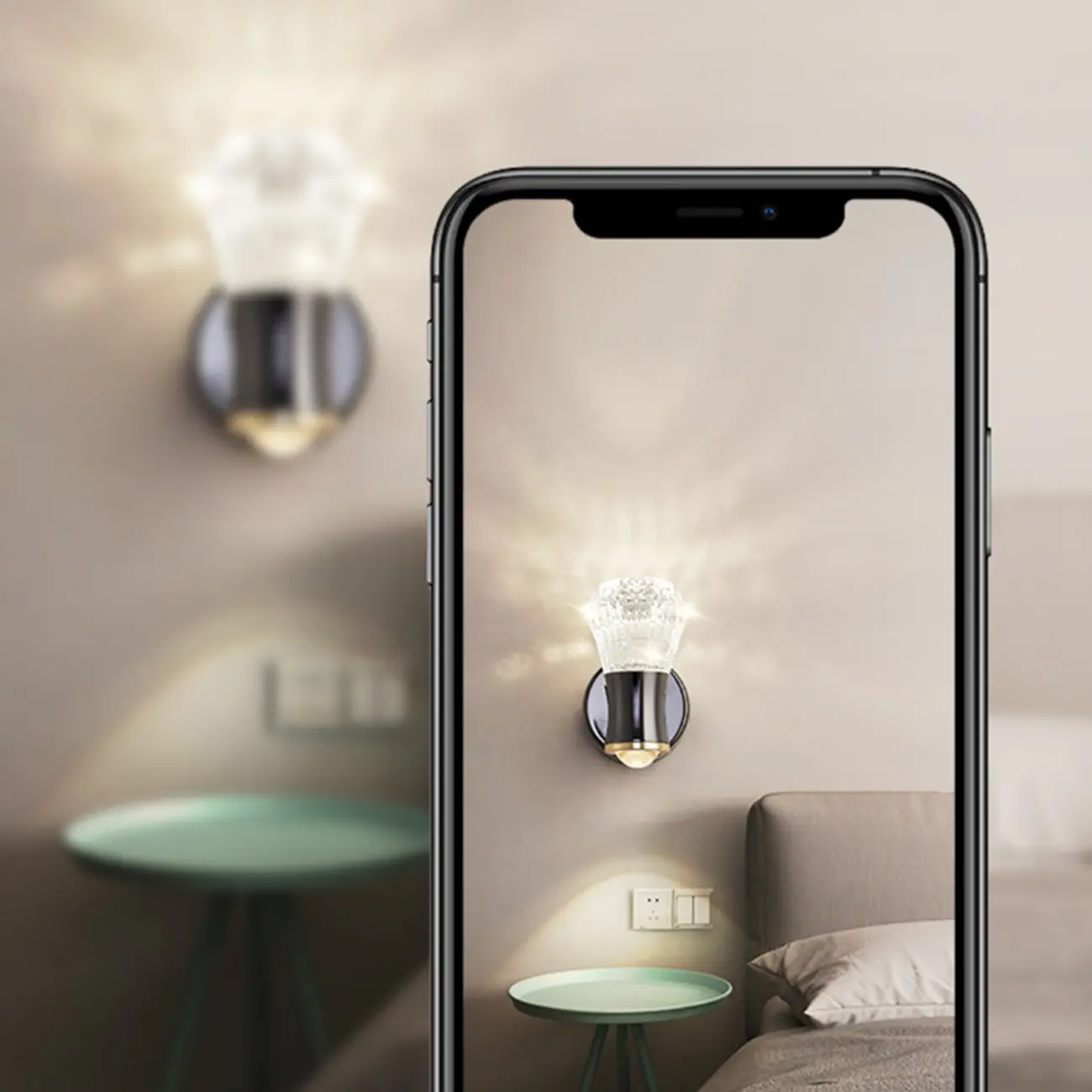 Art Decor Alloy and Crystal Wall Sconce Image - 7 | homeyfad