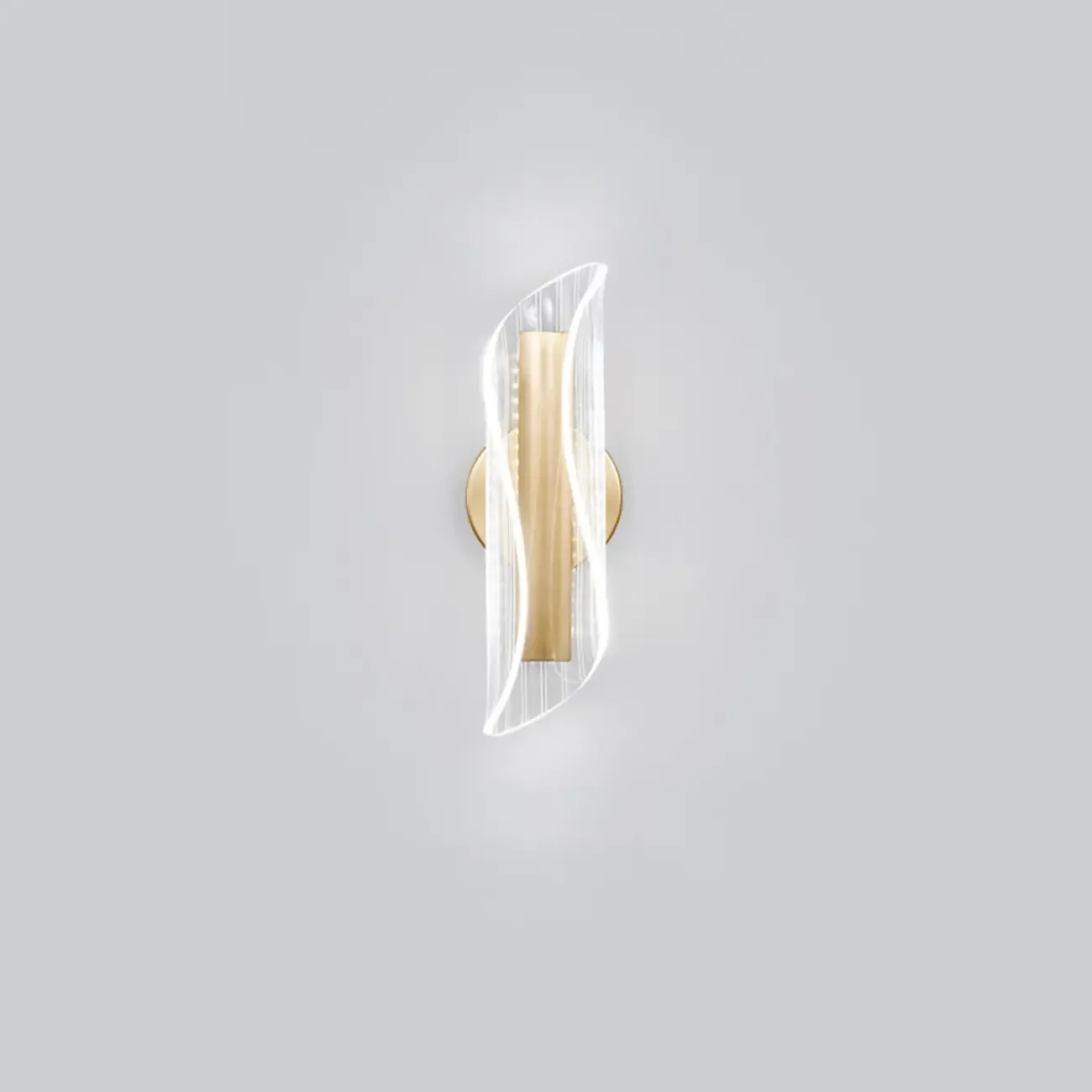 Art Deco Gold Metal and Acrylic LED Wall Sconce | HomeyFad