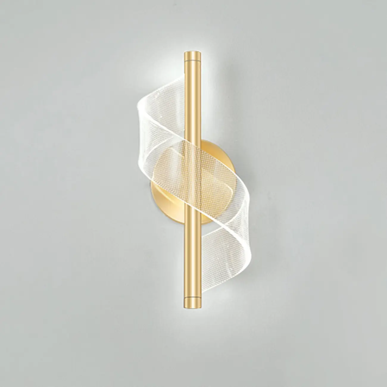 Art Deco Gold Metal and Acrylic LED Wall Sconce Image - 13 | homeyfad