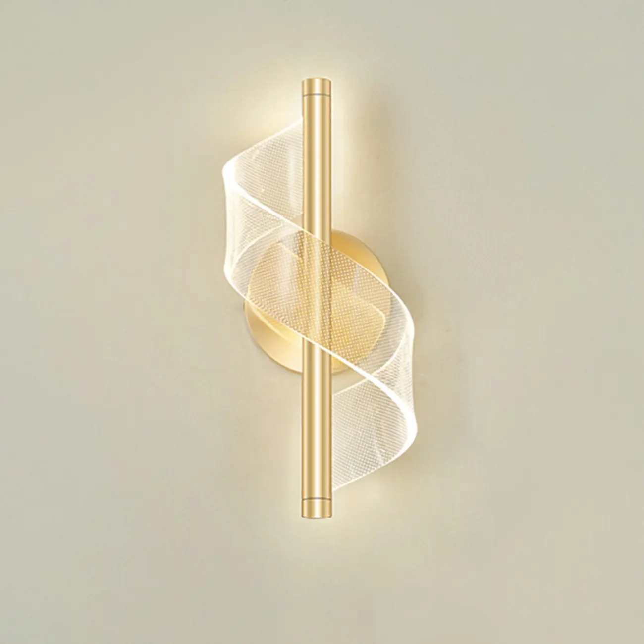 Art Deco Gold Metal and Acrylic LED Wall Sconce Image - 15 | homeyfad
