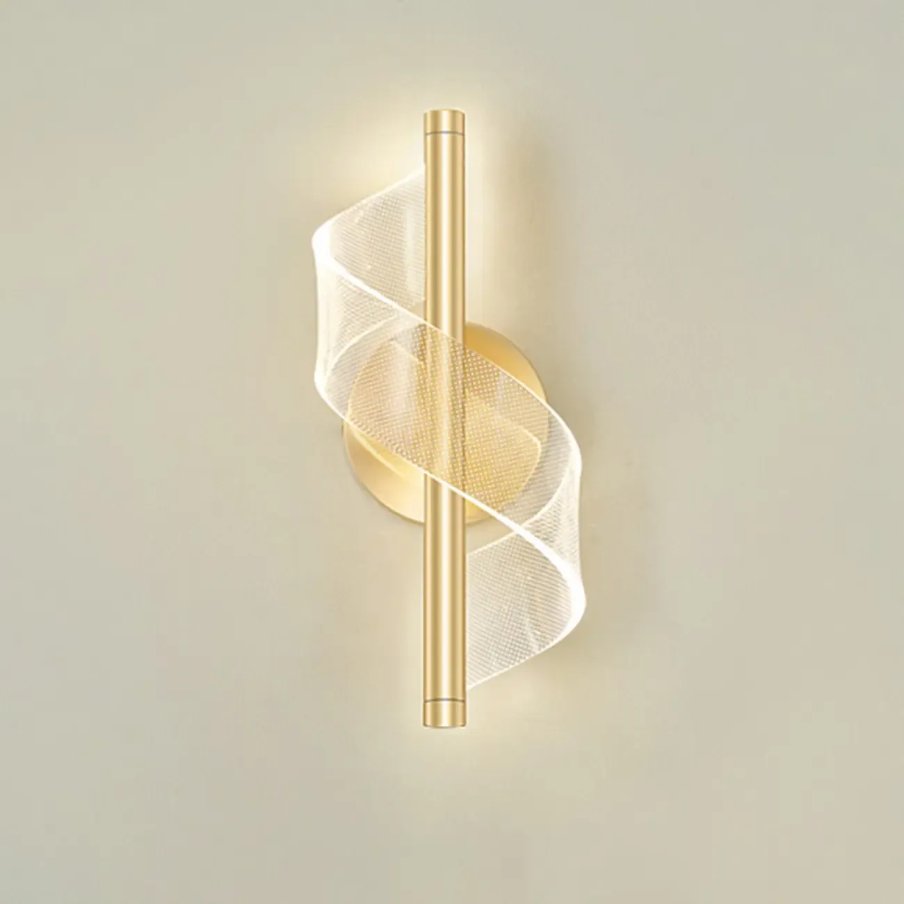 Art Deco Gold Metal and Acrylic LED Wall Sconce Image - 15