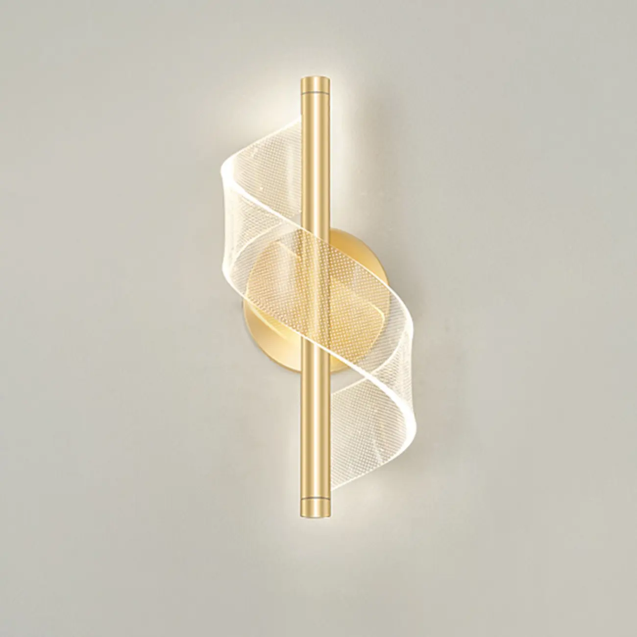 Art Deco Gold Metal and Acrylic LED Wall Sconce Image - 17 | homeyfad