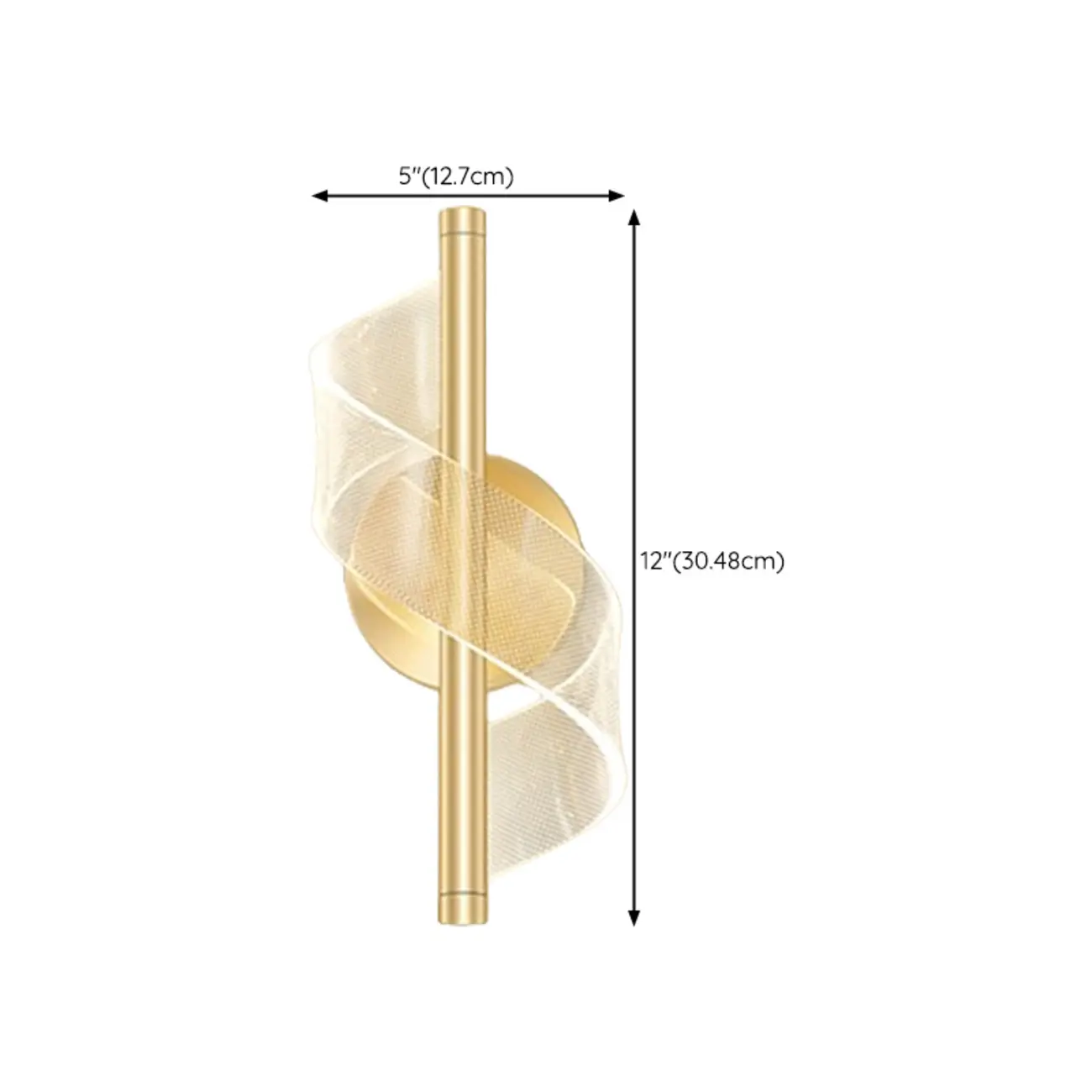 Art Deco Gold Metal and Acrylic LED Wall Sconce Image - 25 | homeyfad