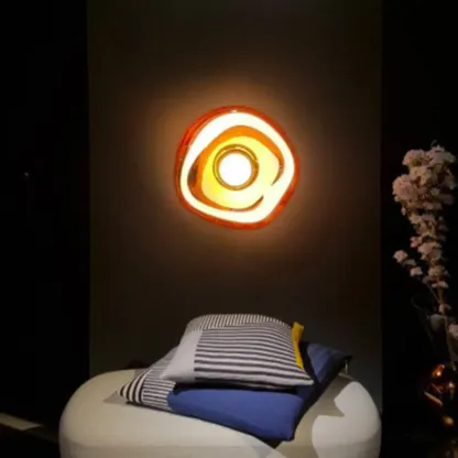 Modern Artistic Irregular Clear Shade Wall Sconce Image - 4