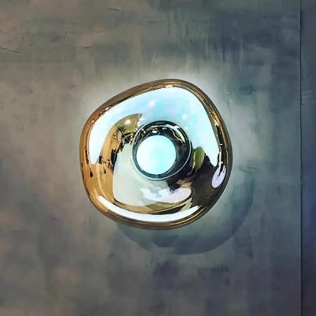Modern Artistic Irregular Clear Shade Wall Sconce Image - 3