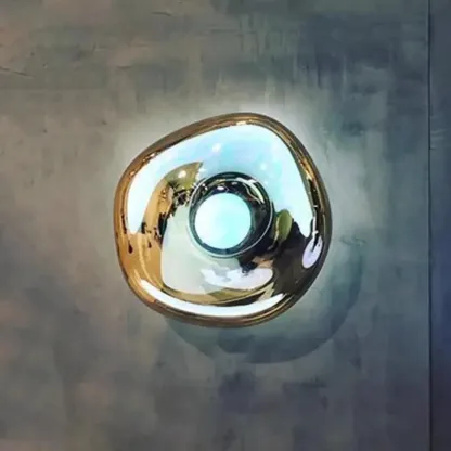 Modern Artistic Irregular Clear Shade Wall Sconce Image - 3