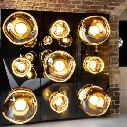 Modern Artistic Irregular Clear Shade Wall Sconce Image - 5