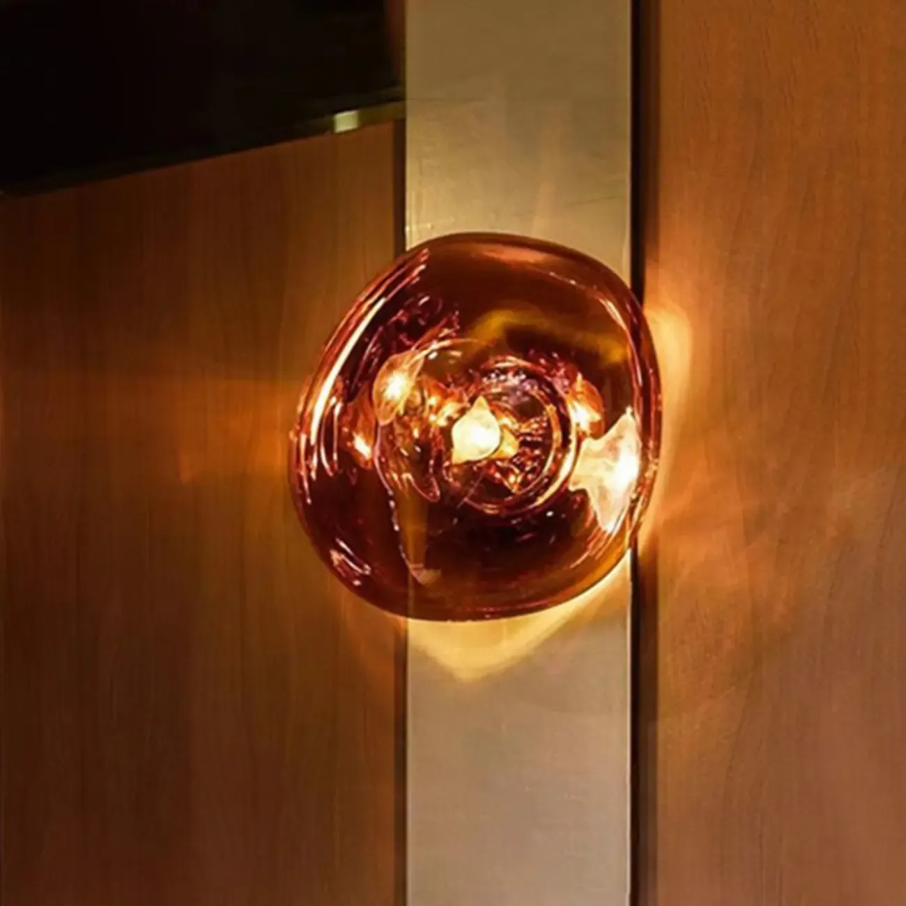 Modern Artistic Irregular Clear Shade Wall Sconce Image - 6