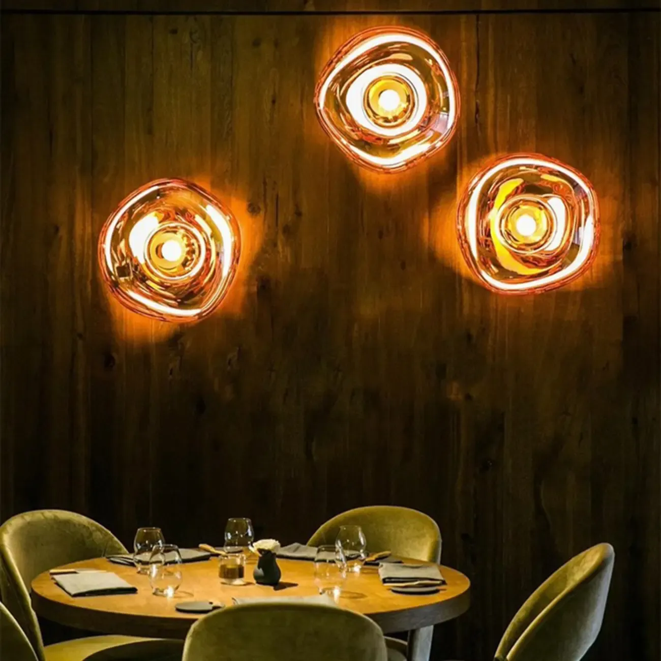 Modern Artistic Irregular Clear Shade Wall Sconce Image - 2