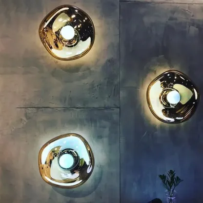 Modern Artistic Irregular Clear Shade Wall Sconce Image - 12