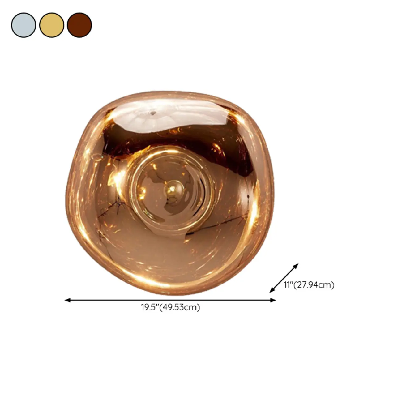 Modern Artistic Irregular Clear Shade Wall Sconce #size | homeyfad