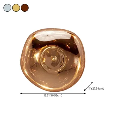 Modern Artistic Irregular Clear Shade Wall Sconce #size
