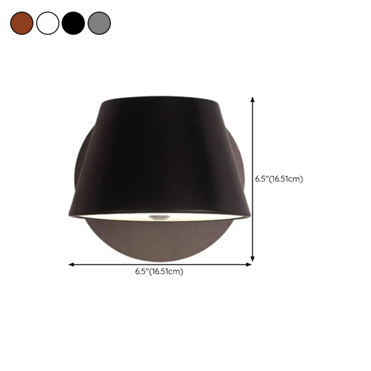 Contemporary Art Decor Metal Rotatable Wall Sconce #size