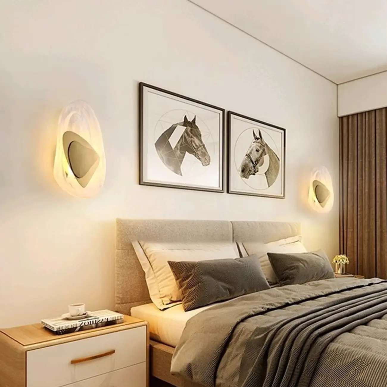 Modern Gold Glass Wall Light with Artistic Design Image - 5 | homeyfad