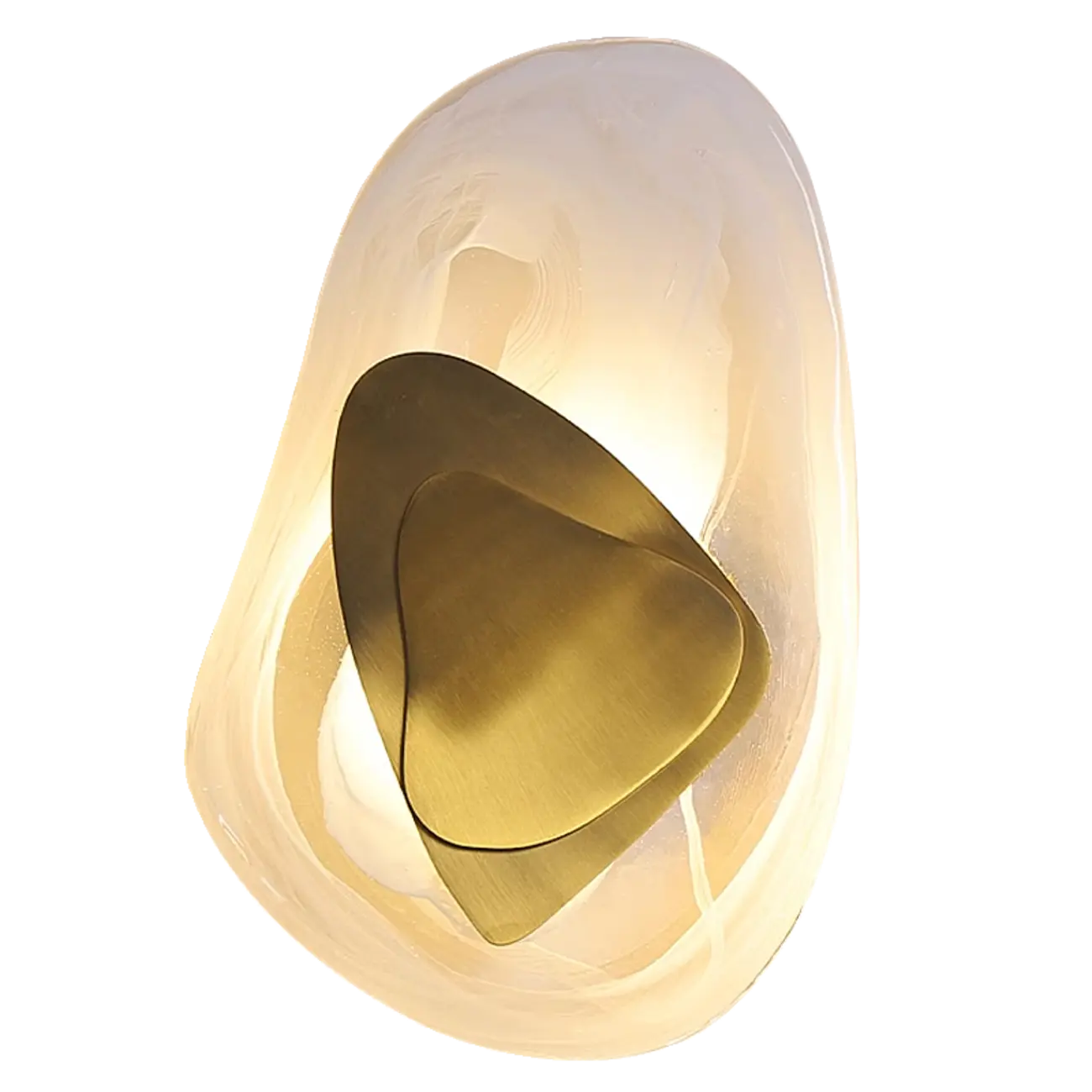 Modern Gold Glass Wall Light with Artistic Design Image - 7 | homeyfad