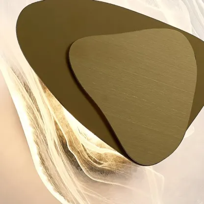 Modern Gold Glass Wall Light with Artistic Design Image - 10