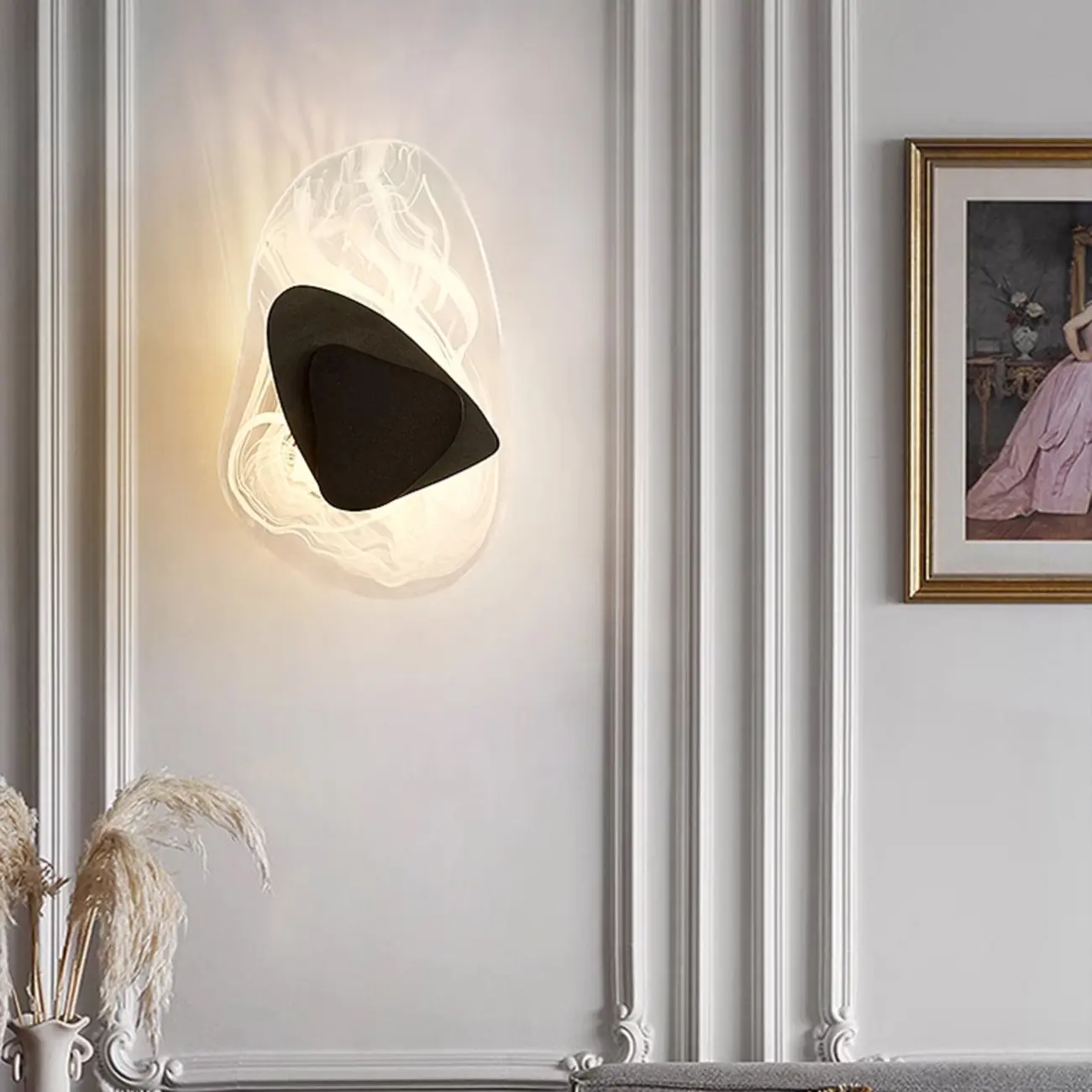 Modern Gold Glass Wall Light with Artistic Design Image - 12 | homeyfad