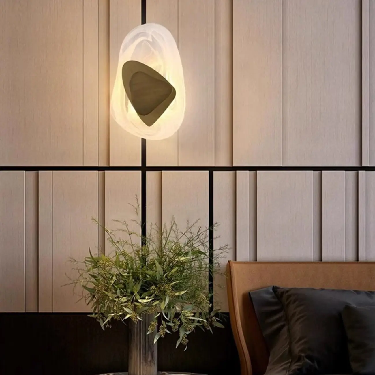 Modern Gold Glass Wall Light with Artistic Design Image - 13 | homeyfad