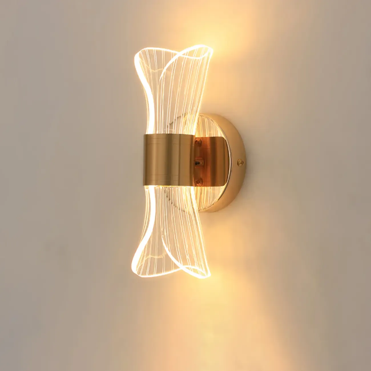 Artistic Gold Dimmable LED Wall Sconce for Bedroom Lighting | HomeyFad