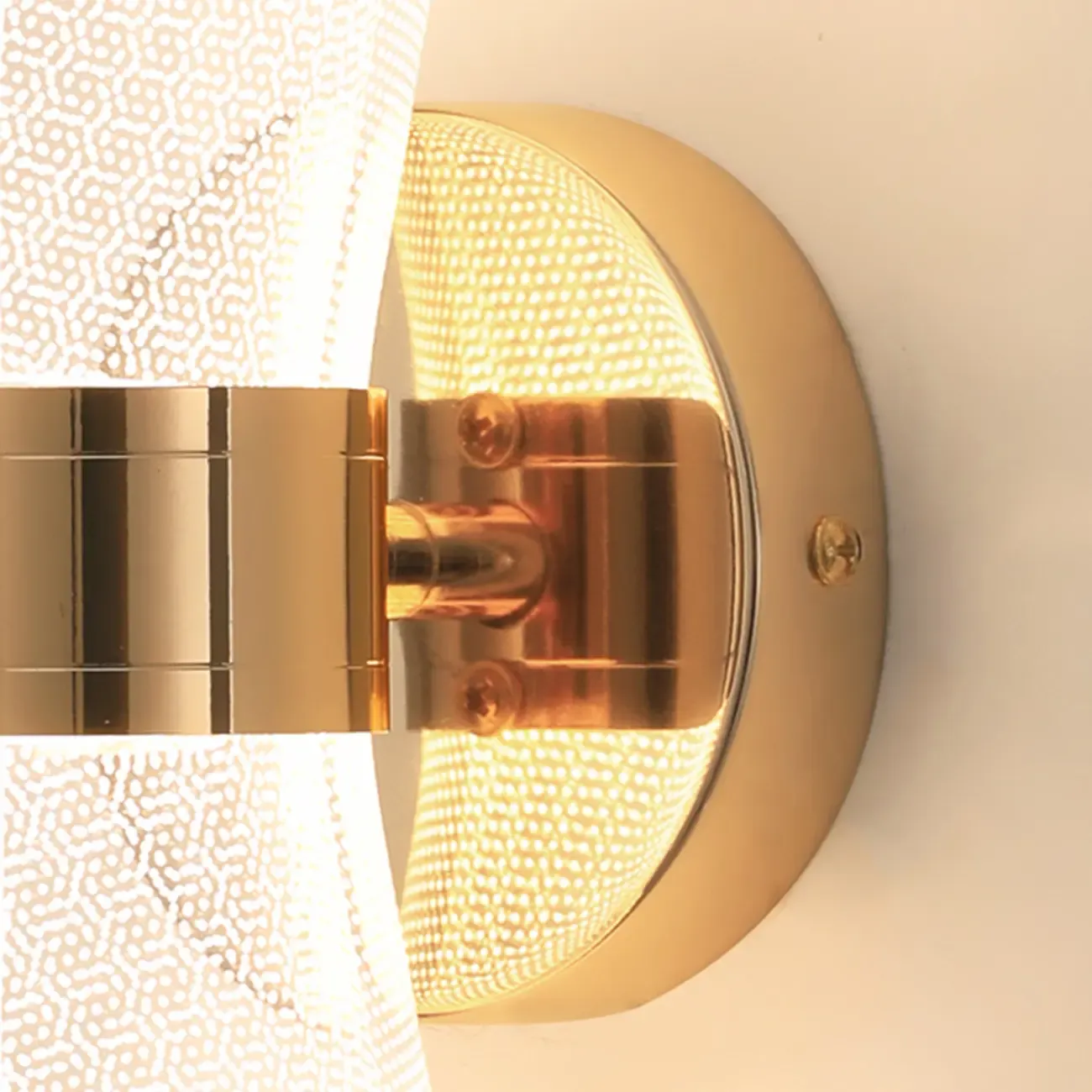 Modern Gold Wall Light with Acrylic Shade for Bedroom Image - 12