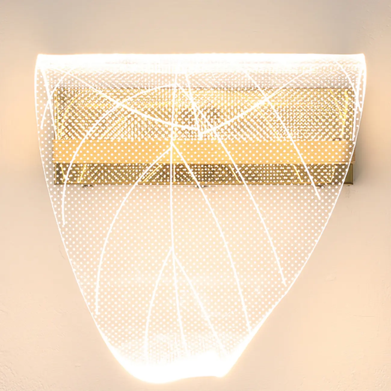 Modern Gold Wall Light with Acrylic Shade for Bedroom Image - 14 | homeyfad
