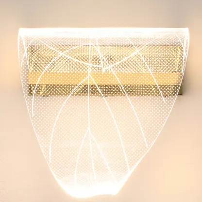 Modern Gold Wall Light with Acrylic Shade for Bedroom Image - 14