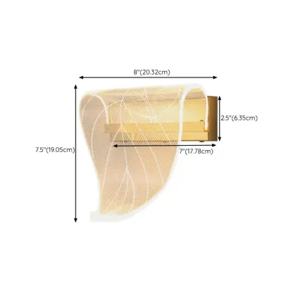 Modern Gold Wall Light with Acrylic Shade for Bedroom Image - 19