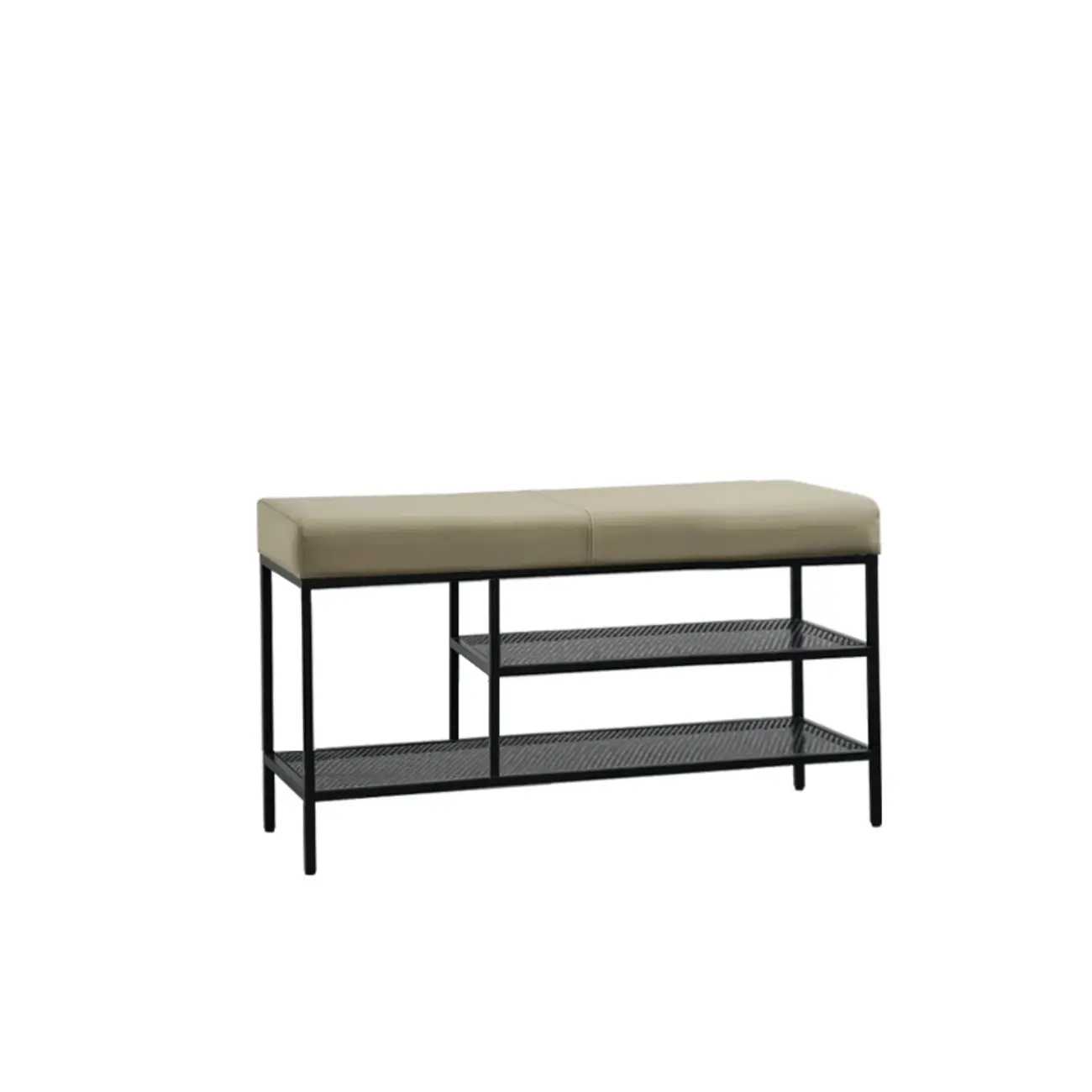 Entryway Metal Shoe Storage Bench with Padded Seat Image - 5 | homeyfad