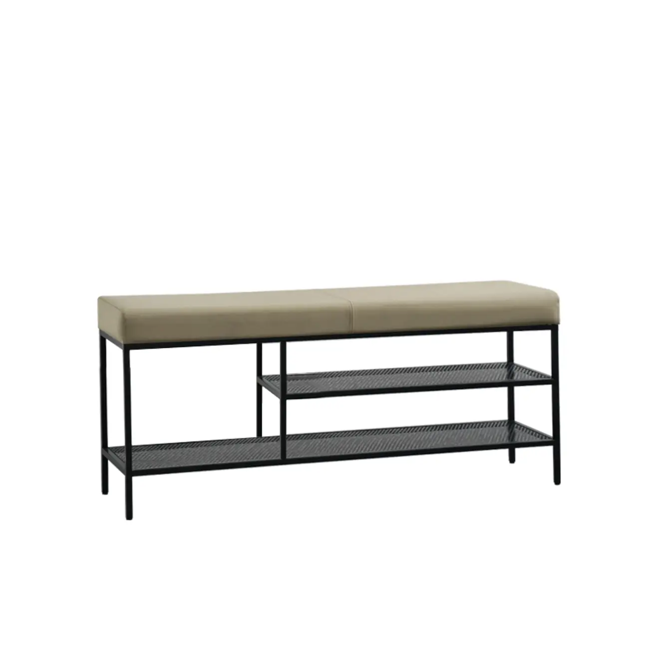 Entryway Metal Shoe Storage Bench with Padded Seat Image - 11 | homeyfad