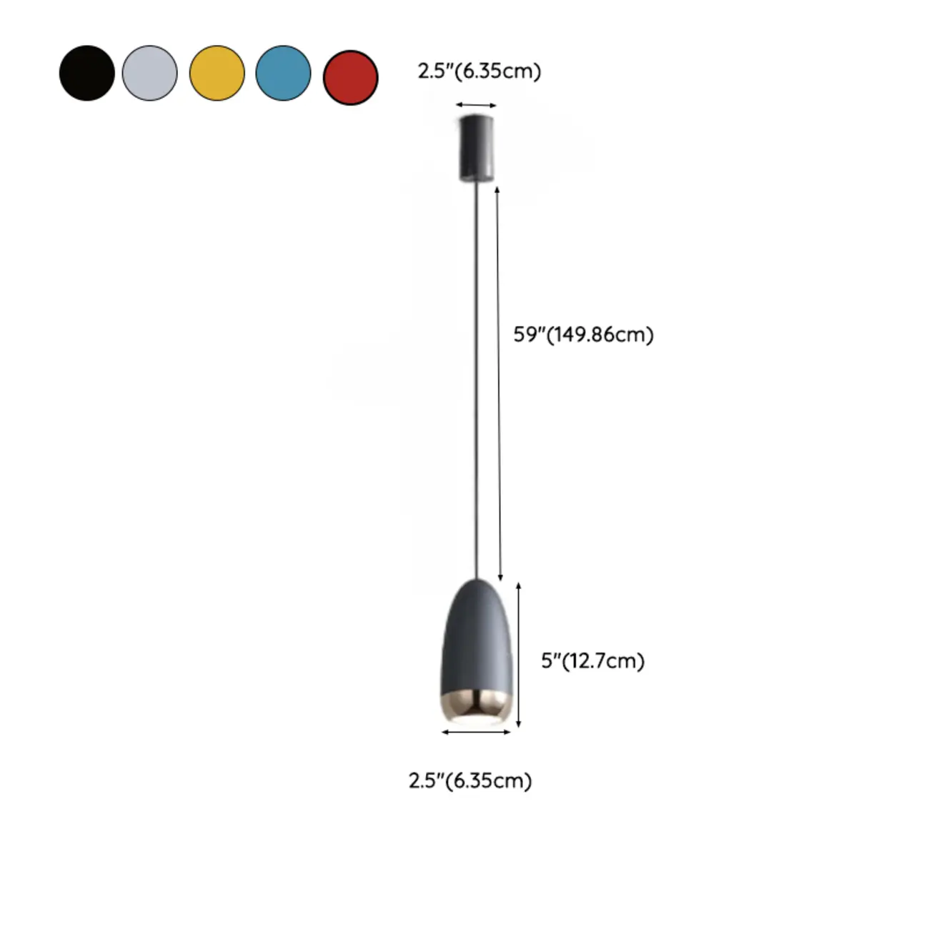 Adjustable Geometric Metal Bedside Pendant Light LED Fixture #size | homeyfad