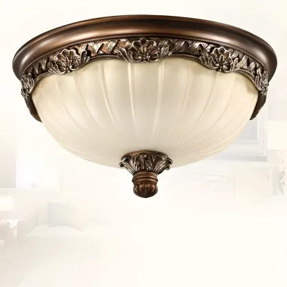 Brown Flush Mount Ceiling Light for Residential Use Image - 10