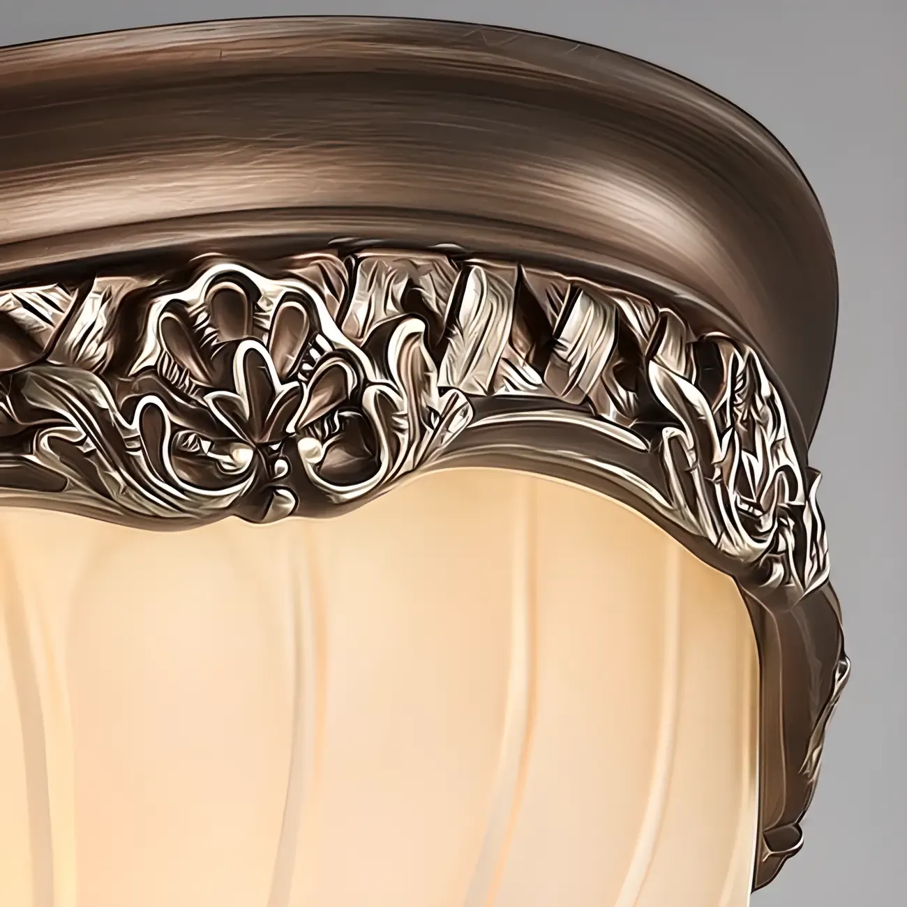 Brown Flush Mount Ceiling Light for Residential Use Image - 8