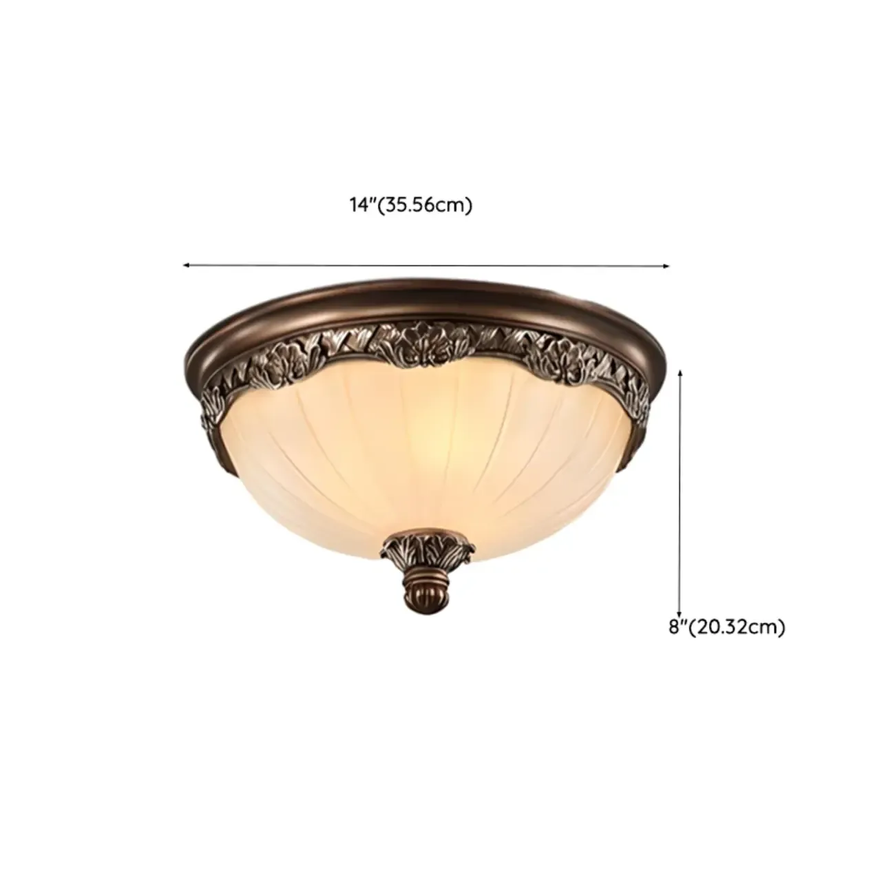 Brown Flush Mount Ceiling Light for Residential Use Image - 15