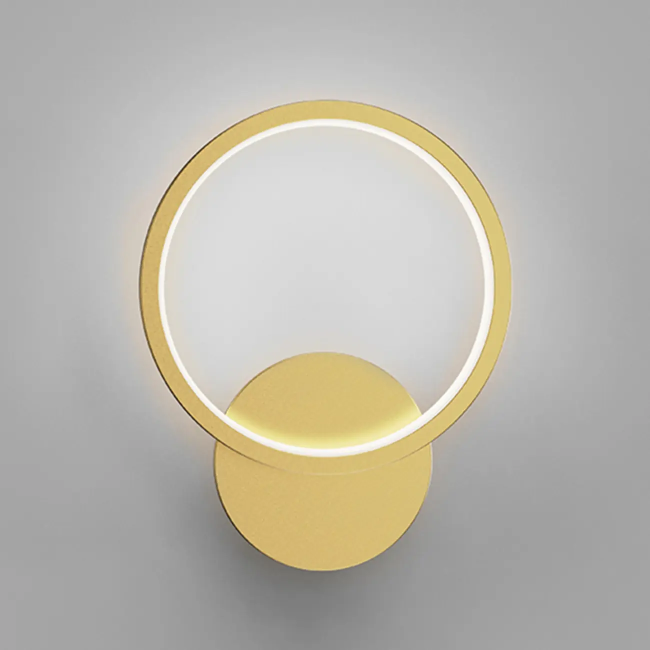 Modern Square LED Wall Sconce with Brass Finish for Bedroom | homeyfad