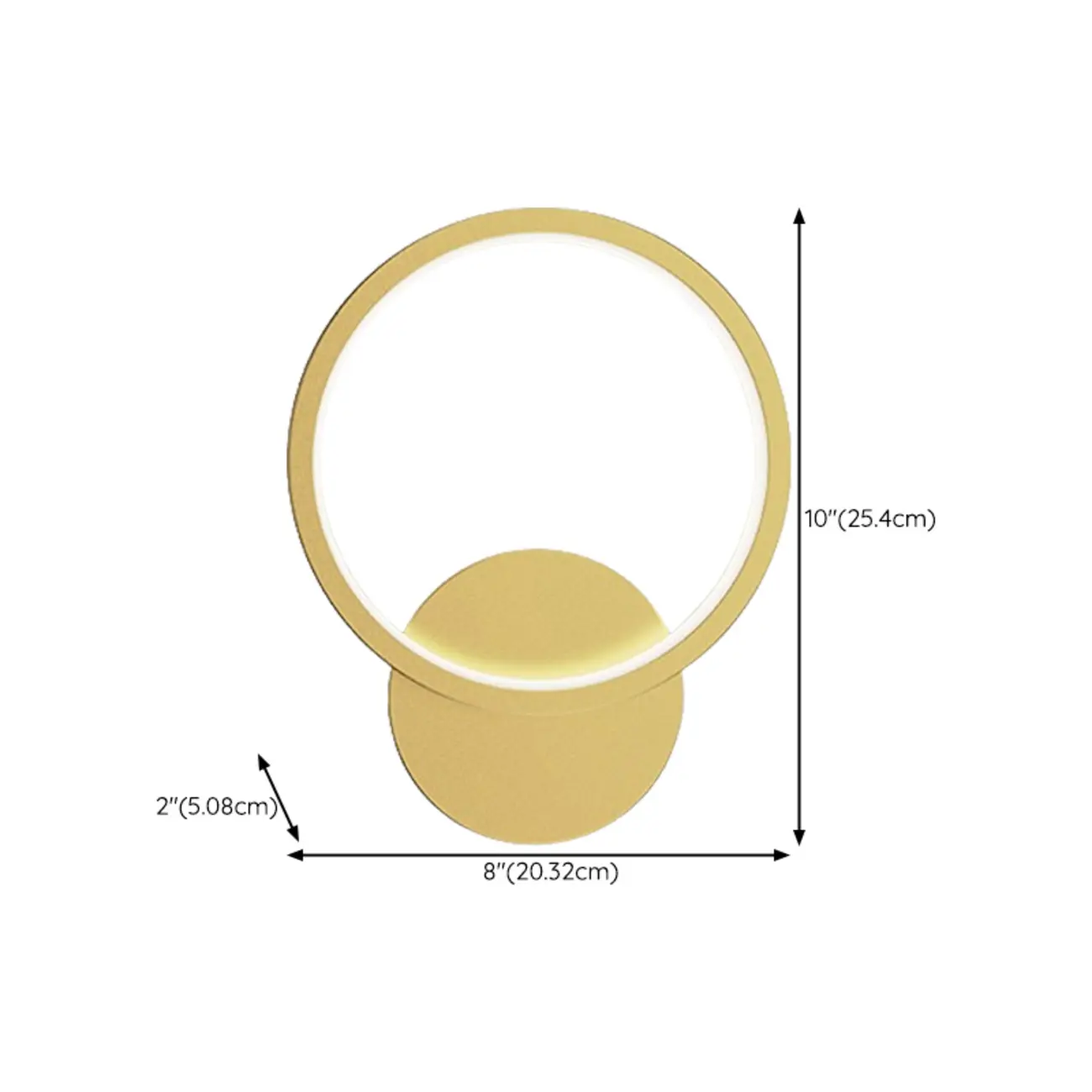 Modern Square LED Wall Sconce with Brass Finish for Bedroom | homeyfad