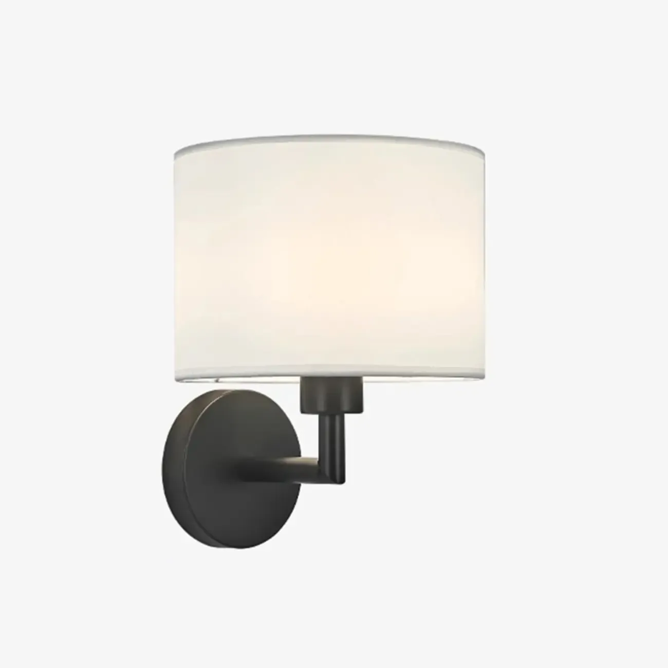 Contemporary Metal Fabric Drum Wall Sconce Image - 5