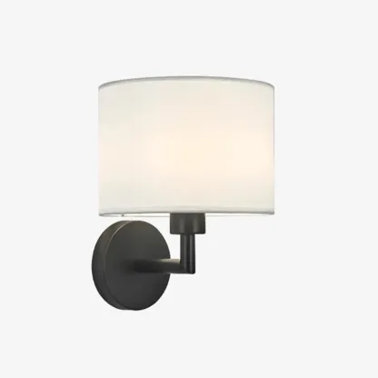 Contemporary Metal Fabric Drum Wall Sconce Image - 5