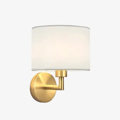 Contemporary Metal Fabric Drum Wall Sconce Image - 7