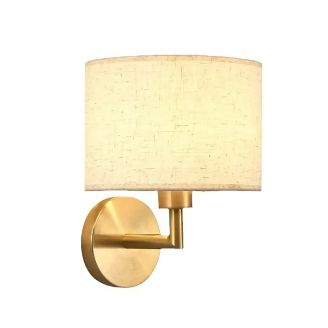 Contemporary Metal Fabric Drum Wall Sconce Image - 8