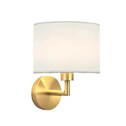Contemporary Metal Fabric Drum Wall Sconce Image - 9