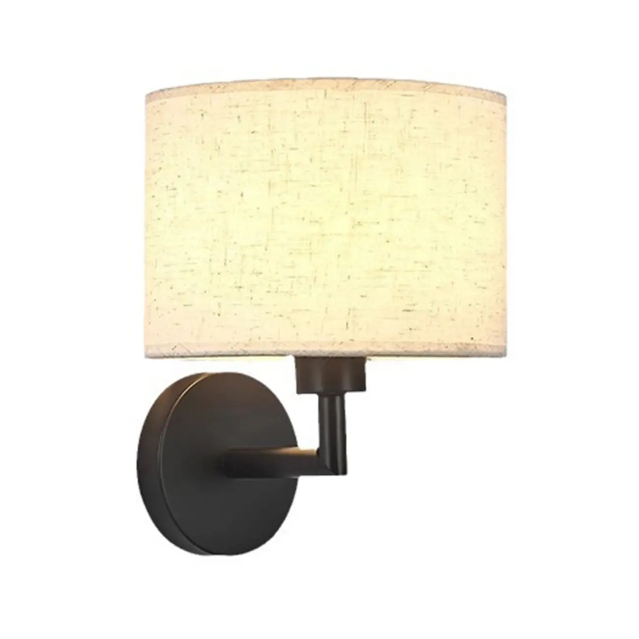 Contemporary Metal Fabric Drum Wall Sconce Image - 10 | homeyfad