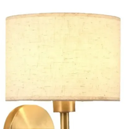 Contemporary Metal Fabric Drum Wall Sconce Image - 11