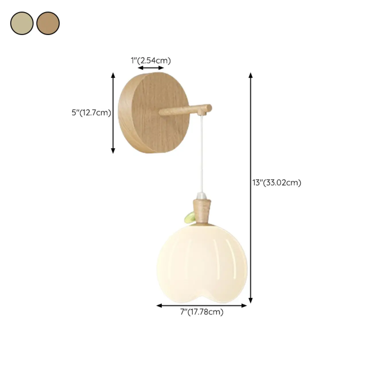 14" Elegant Dimmable Wall Sconce for Bedroom Lighting  #size