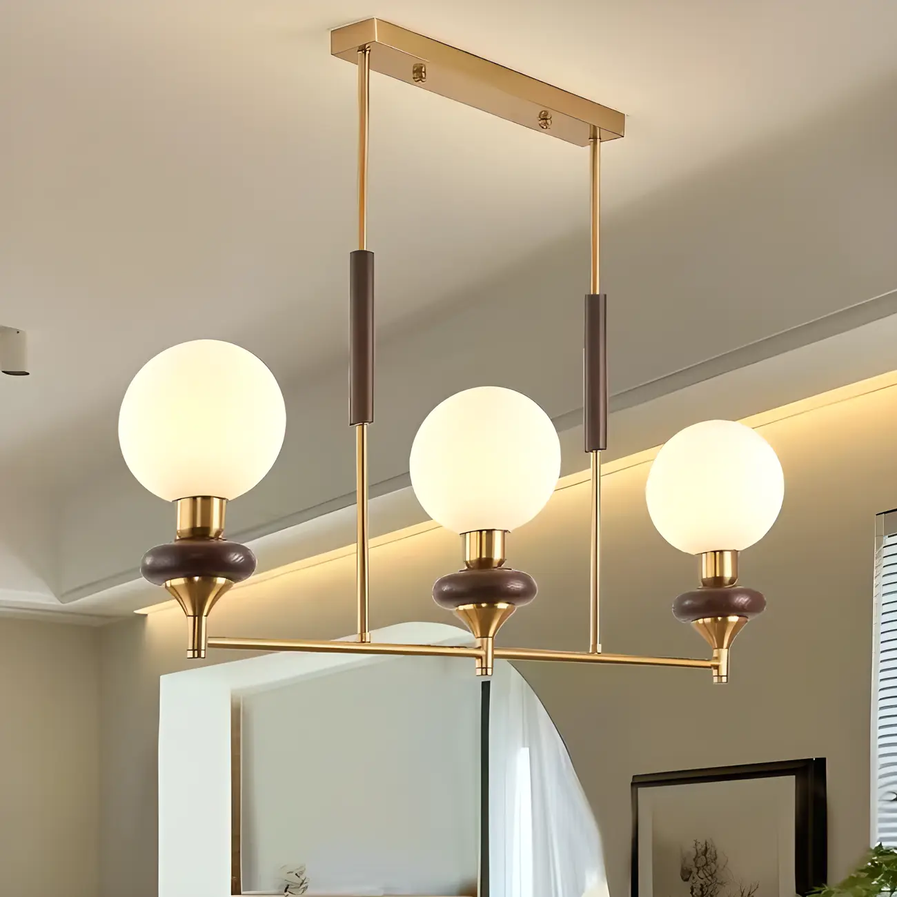Modern Adjustable Glass Globe Pendant Light Image - 1 | homeyfad