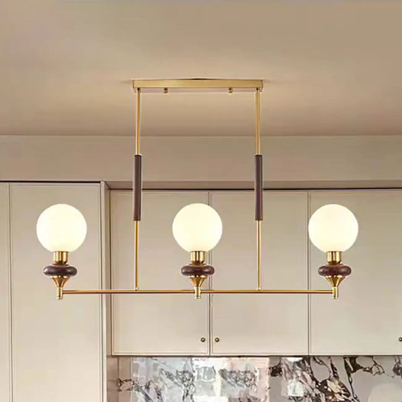Modern Adjustable Glass Globe Pendant Light Image - 2 | homeyfad