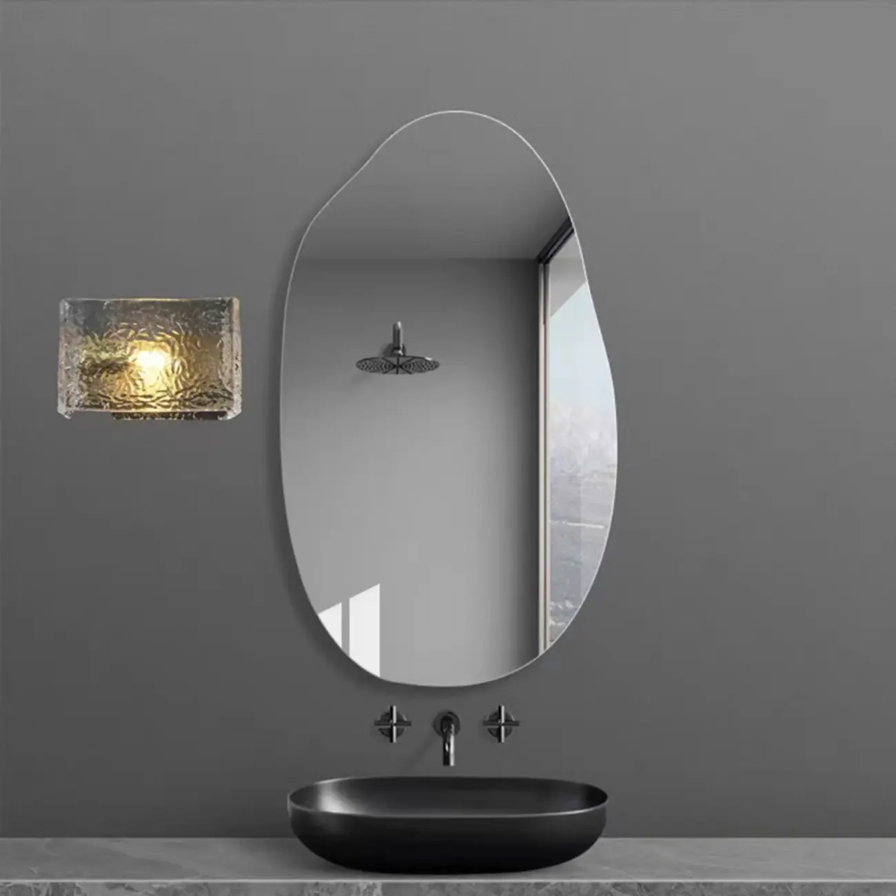 Contemporary Water Glass Wall Vanity Light for Bathroom Image - 1 | homeyfad