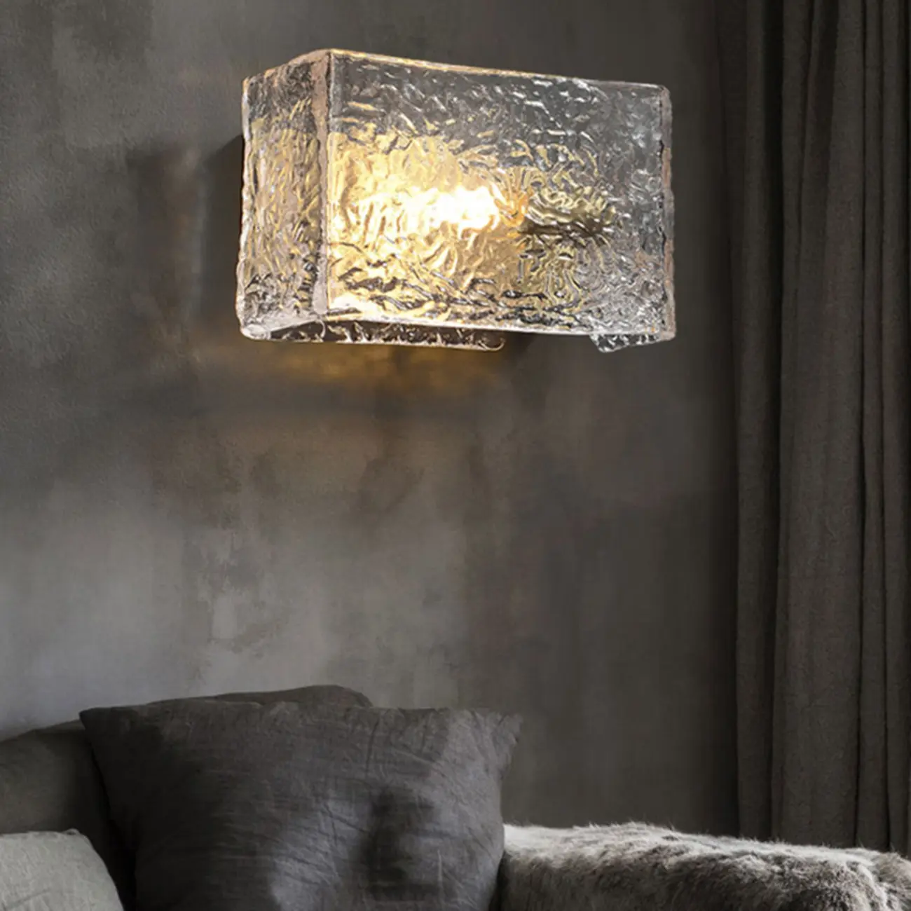 Contemporary Water Glass Wall Vanity Light for Bathroom Image - 3 | homeyfad