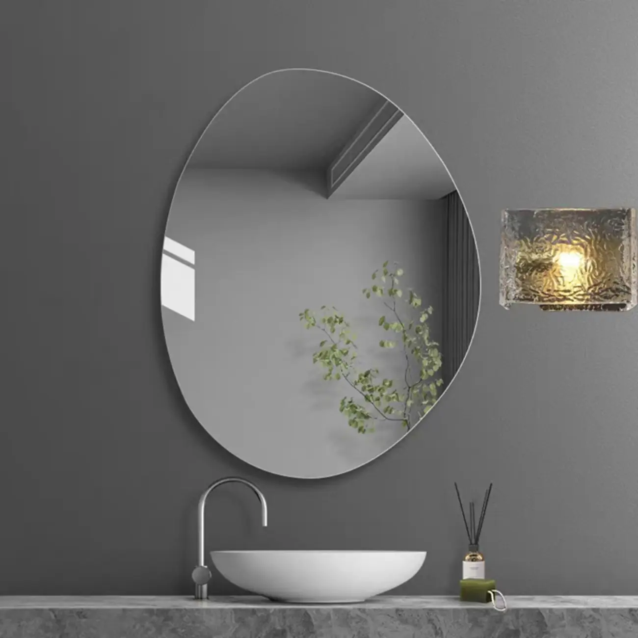 Contemporary Water Glass Wall Vanity Light for Bathroom Image - 4 | homeyfad