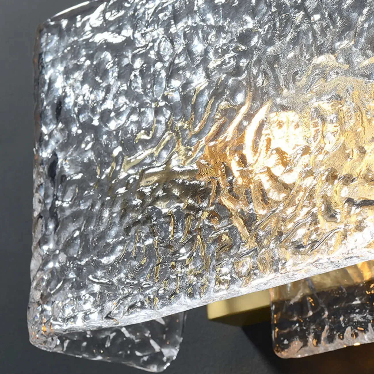 Contemporary Water Glass Wall Vanity Light for Bathroom Image - 6