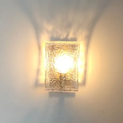Contemporary Water Glass Wall Vanity Light for Bathroom Image - 7